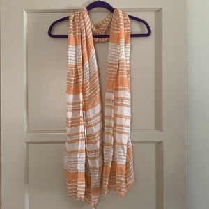 Tommy Bahama scarf, peach/white